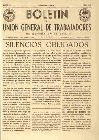 U.G.T. : Boletín de la Unión General de Trabajadores de España en Francia. Núm. 161, marzo de 1958 | Biblioteca Virtual Miguel de Cervantes