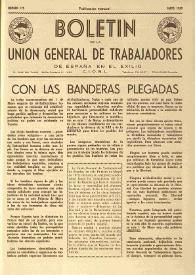 U.G.T. : Boletín de la Unión General de Trabajadores de España en Francia. Núm. 175, mayo de 1959 | Biblioteca Virtual Miguel de Cervantes