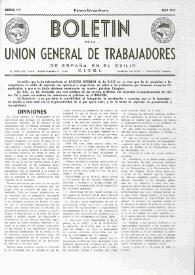 U.G.T. : Boletín de la Unión General de Trabajadores de España en Francia. Núm. 177, julio de 1959. Número extraordinario | Biblioteca Virtual Miguel de Cervantes