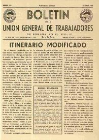 U.G.T. : Boletín de la Unión General de Trabajadores de España en Francia. Núm. 182, diciembre de 1959 | Biblioteca Virtual Miguel de Cervantes