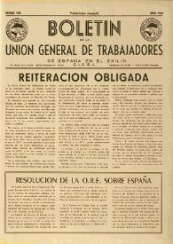 U.G.T. : Boletín de la Unión General de Trabajadores de España en Francia. Núm. 188, junio de 1960 | Biblioteca Virtual Miguel de Cervantes