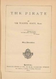 The pirate / by Sir Walter Scott, Bart | Biblioteca Virtual Miguel de Cervantes