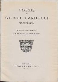 Poesie di Giosue Carducci : MDCCCL-MCM | Biblioteca Virtual Miguel de Cervantes