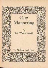 Guy Mannering / by Sir Walter Scott | Biblioteca Virtual Miguel de Cervantes