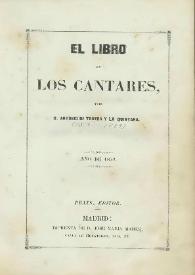 El libro de los cantares / por Antonio de Trueba y La Quintana | Biblioteca Virtual Miguel de Cervantes