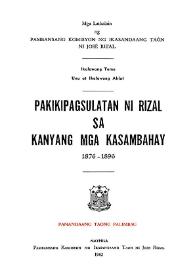 Pakikipagsulatan ni Rizal sa kanyang mga kasambahay. 1876-1896 / José Rizal | Biblioteca Virtual Miguel de Cervantes