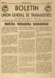 U.G.T. : Boletín de la Unión General de Trabajadores de España en Francia. Núm. 197, marzo de 1961 | Biblioteca Virtual Miguel de Cervantes