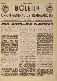 U.G.T. : Boletín de la Unión General de Trabajadores de España en Francia. Núm. 201, julio de 1961 | Biblioteca Virtual Miguel de Cervantes