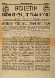 U.G.T. : Boletín de la Unión General de Trabajadores de España en Francia. Núm. 206, diciembre de 1961 | Biblioteca Virtual Miguel de Cervantes