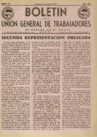 U.G.T. : Boletín de la Unión General de Trabajadores de España en Francia. Núm. 210, abril de 1962 | Biblioteca Virtual Miguel de Cervantes