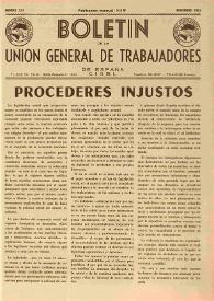 U.G.T. : Boletín de la Unión General de Trabajadores de España en Francia. Núm. 217, noviembre de 1962 | Biblioteca Virtual Miguel de Cervantes