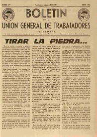 U.G.T. : Boletín de la Unión General de Trabajadores de España en Francia. Núm. 219, enero de 1963 | Biblioteca Virtual Miguel de Cervantes