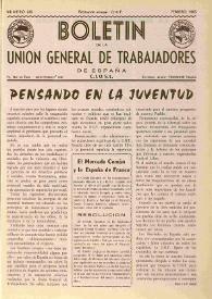 U.G.T. : Boletín de la Unión General de Trabajadores de España en Francia. Núm. 220, febrero de 1963 | Biblioteca Virtual Miguel de Cervantes