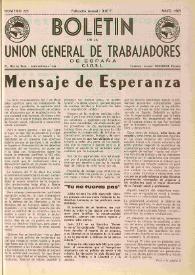 U.G.T. : Boletín de la Unión General de Trabajadores de España en Francia. Núm. 223, mayo de 1963 | Biblioteca Virtual Miguel de Cervantes