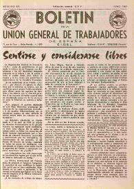 U.G.T. : Boletín de la Unión General de Trabajadores de España en Francia. Núm. 224, junio de 1963 | Biblioteca Virtual Miguel de Cervantes