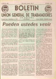 U.G.T. : Boletín de la Unión General de Trabajadores de España en Francia. Núm. 228, octubre de 1963 | Biblioteca Virtual Miguel de Cervantes