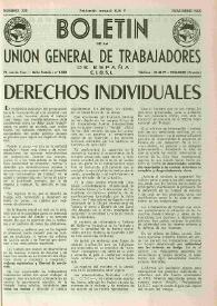 U.G.T. : Boletín de la Unión General de Trabajadores de España en Francia. Núm. 229, noviembre de 1963 | Biblioteca Virtual Miguel de Cervantes