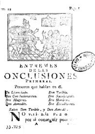 Entremes de Las conclusiones | Biblioteca Virtual Miguel de Cervantes