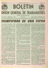 U.G.T. : Boletín de la Unión General de Trabajadores de España en Francia. Núm. 235, mayo de 1964 | Biblioteca Virtual Miguel de Cervantes