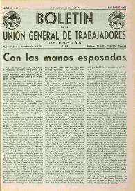 U.G.T. : Boletín de la Unión General de Trabajadores de España en Francia. Núm. 242, diciembre de 1964 | Biblioteca Virtual Miguel de Cervantes