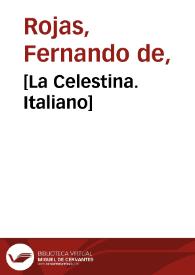 [La Celestina. Italiano] | Biblioteca Virtual Miguel de Cervantes