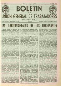 U.G.T. : Boletín de la Unión General de Trabajadores de España en Francia. Núm. 243, enero de 1965 | Biblioteca Virtual Miguel de Cervantes