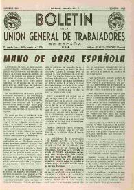 U.G.T. : Boletín de la Unión General de Trabajadores de España en Francia. Núm. 244, febrero de 1965 | Biblioteca Virtual Miguel de Cervantes