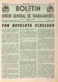 U.G.T. : Boletín de la Unión General de Trabajadores de España en Francia. Núm. 246, abril de 1965 | Biblioteca Virtual Miguel de Cervantes