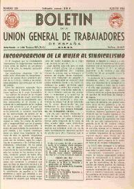 U.G.T. : Boletín de la Unión General de Trabajadores de España en Francia. Núm. 250, agosto de 1965 | Biblioteca Virtual Miguel de Cervantes