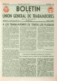 U.G.T. : Boletín de la Unión General de Trabajadores de España en Francia. Núm. 253, noviembre de 1965 | Biblioteca Virtual Miguel de Cervantes