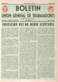 U.G.T. : Boletín de la Unión General de Trabajadores de España en Francia. Núm. 255, enero de 1966 | Biblioteca Virtual Miguel de Cervantes