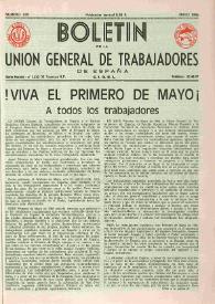 U.G.T. : Boletín de la Unión General de Trabajadores de España en Francia. Núm. 259, mayo de 1966 | Biblioteca Virtual Miguel de Cervantes