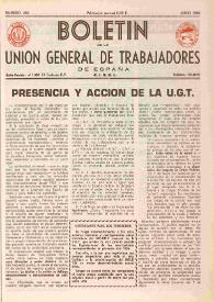 U.G.T. : Boletín de la Unión General de Trabajadores de España en Francia. Núm. 260, junio de 1966 | Biblioteca Virtual Miguel de Cervantes