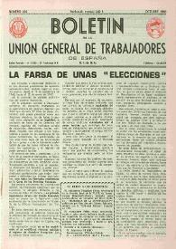 U.G.T. : Boletín de la Unión General de Trabajadores de España en Francia. Núm. 264, octubre de 1966 | Biblioteca Virtual Miguel de Cervantes