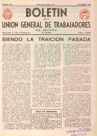 U.G.T. : Boletín de la Unión General de Trabajadores de España en Francia. Núm. 265, noviembre de 1966 | Biblioteca Virtual Miguel de Cervantes