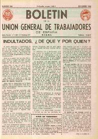 U.G.T. : Boletín de la Unión General de Trabajadores de España en Francia. Núm. 266, diciembre de 1966 | Biblioteca Virtual Miguel de Cervantes