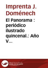 El Panorama : periódico ilustrado quincenal.: Año V Número 7 - 15 abril 1871 | Biblioteca Virtual Miguel de Cervantes