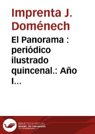 El Panorama : periódico ilustrado quincenal.: Año I Número 1 - 15 enero 1867 | Biblioteca Virtual Miguel de Cervantes