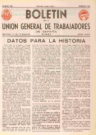 U.G.T. : Boletín de la Unión General de Trabajadores de España en Francia. Núm. 268, febrero de 1967 | Biblioteca Virtual Miguel de Cervantes