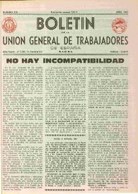 U.G.T. : Boletín de la Unión General de Trabajadores de España en Francia. Núm. 270, abril de 1967 | Biblioteca Virtual Miguel de Cervantes