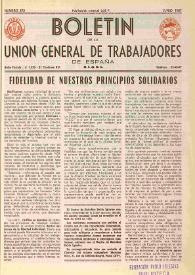 U.G.T. : Boletín de la Unión General de Trabajadores de España en Francia. Núm. 272, junio de 1967 | Biblioteca Virtual Miguel de Cervantes