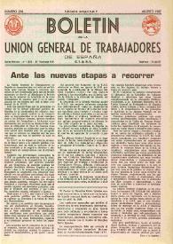 U.G.T. : Boletín de la Unión General de Trabajadores de España en Francia. Núm. 274, agosto de 1967 | Biblioteca Virtual Miguel de Cervantes