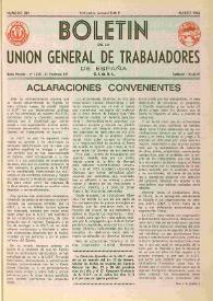 U.G.T. : Boletín de la Unión General de Trabajadores de España en Francia. Núm. 281, marzo de 1968 | Biblioteca Virtual Miguel de Cervantes