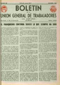 U.G.T. : Boletín de la Unión General de Trabajadores de España en Francia. Núm. 289, diciembre de 1968 | Biblioteca Virtual Miguel de Cervantes