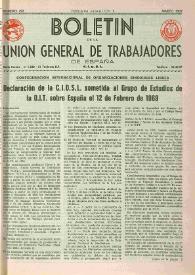 U.G.T. : Boletín de la Unión General de Trabajadores de España en Francia. Núm. 292, marzo de 1969 | Biblioteca Virtual Miguel de Cervantes