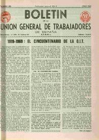 U.G.T. : Boletín de la Unión General de Trabajadores de España en Francia. Núm. 295, junio de 1969 | Biblioteca Virtual Miguel de Cervantes