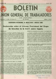 U.G.T. : Boletín de la Unión General de Trabajadores de España en Francia. Núm. 296, julio de 1969 | Biblioteca Virtual Miguel de Cervantes