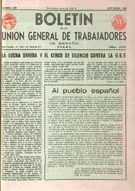 U.G.T. : Boletín de la Unión General de Trabajadores de España en Francia. Núm. 298, septiembre de 1969 | Biblioteca Virtual Miguel de Cervantes