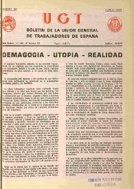 U.G.T. : Boletín de la Unión General de Trabajadores de España en Francia. Núm. 307, junio de 1970 | Biblioteca Virtual Miguel de Cervantes