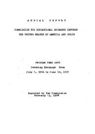 Annual report of the Fulbright Commission. Program year 1966 | Biblioteca Virtual Miguel de Cervantes